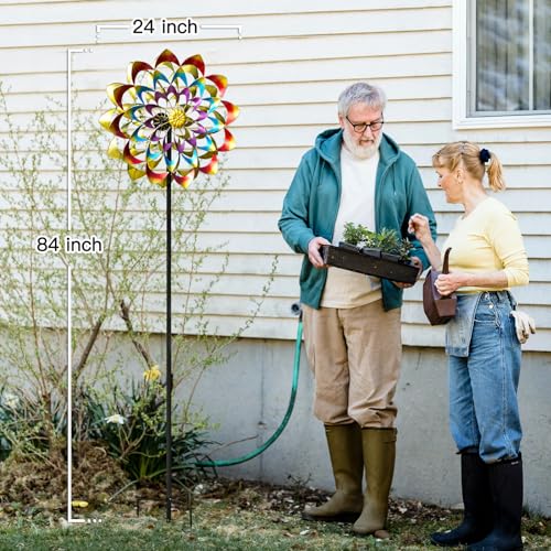 Garden Wind Spinners Outdoor Large Metal