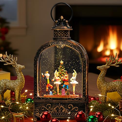 Nutcracker Christmas Snow Globes Lantern Christmas Snow Globe with Music Dance Soldier Nutcracker Scene