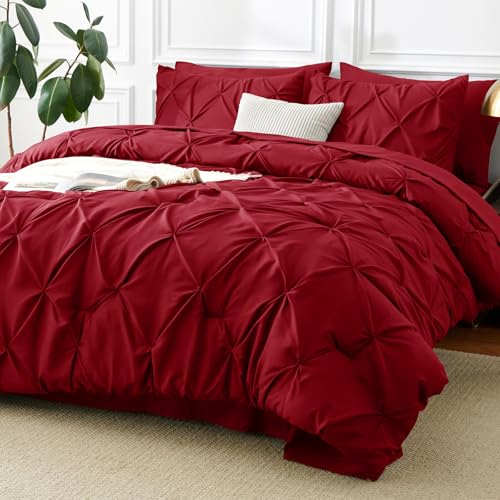 Queen Comforter Set Dark Red