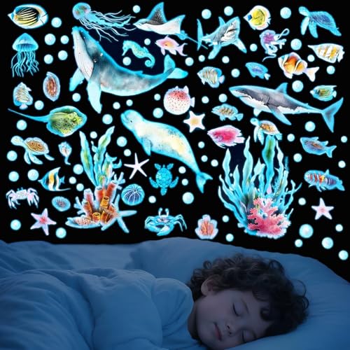 Glow in The Dark Ocean Wall Decals