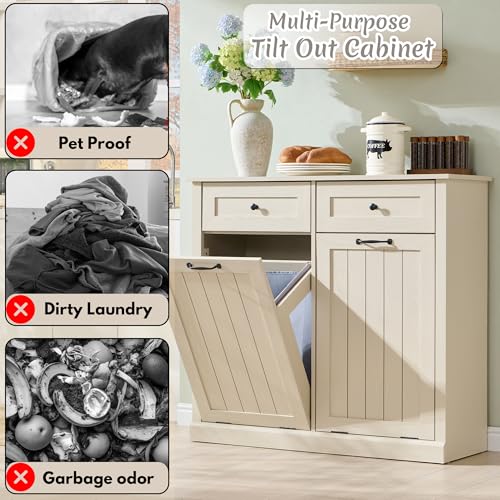 Double Tilt Out Laundry Hamper Cabinet