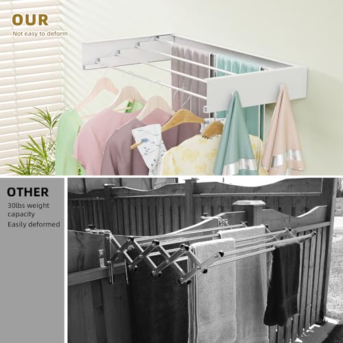 Wall Mounted Clothes Drying Rack 23.6''