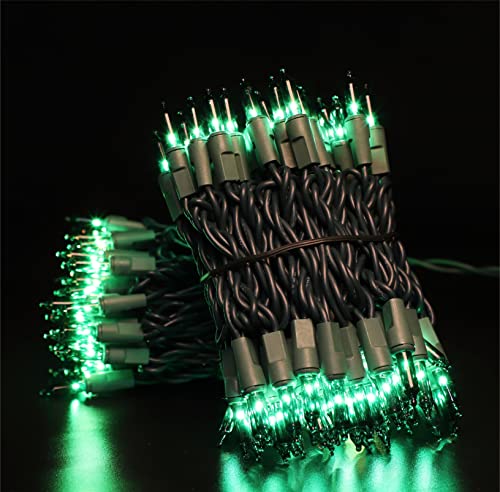 Green Wire Green 300 Incandescent Bulb Mini String Lights for Indoor Christmas Tree Garland Birthday Wedding Party Festival Decoration (300 Count)