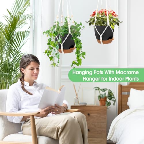 Hanging Planters for Indoor Outdoor Plants (2 Count)