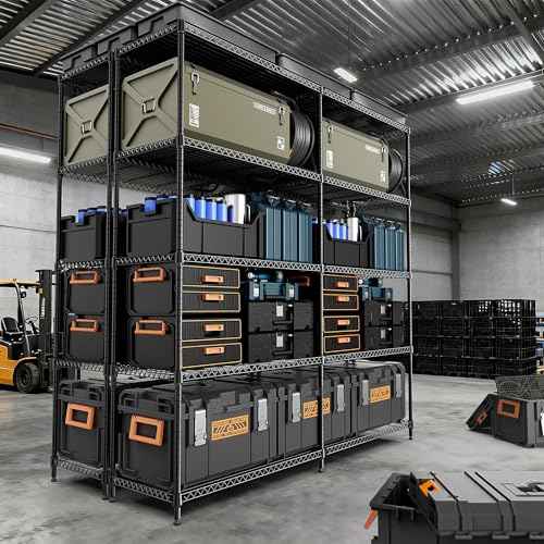 5 Tiers Storage Shelves Load 1500LBS
