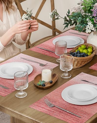 Gradient Pink Woven Placemats Set of 24 (24 Count)