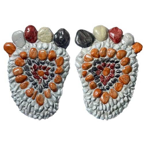 Horticultural Decoration Step Stone Footprint River Pebble 2 (2 Count)