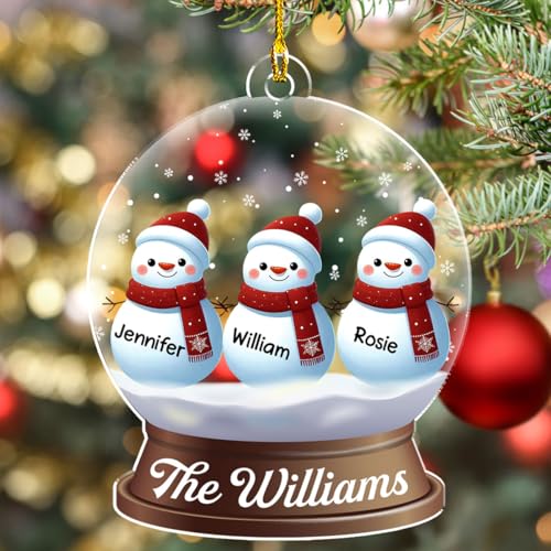 Personalized Family Christmas Acrylic Ornament 2024