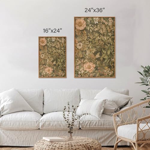 Vintage Floral Framed Canvas Wall Art Set of 3 (3 Count)