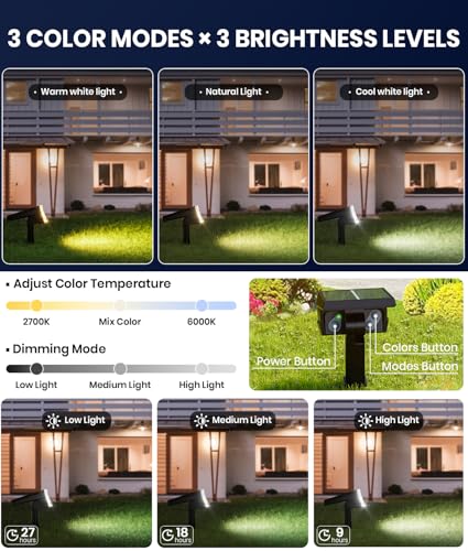 Solar Spot Lights Outdoor (2 Count)