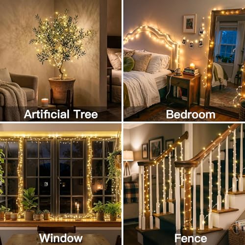 Fairy Lights Battery Operated 66ft 200 LED String Lights Remote (66 Foot)