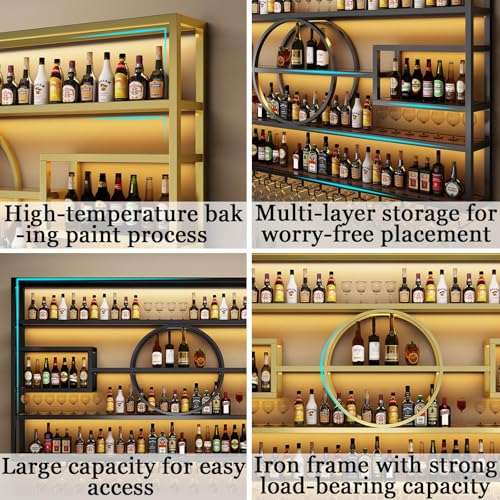 55.1in Large Wall Mounted Wine Rack