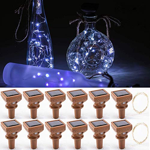 Upgraded 12 Pack Solar Wine Bottle Lights (12 Count)