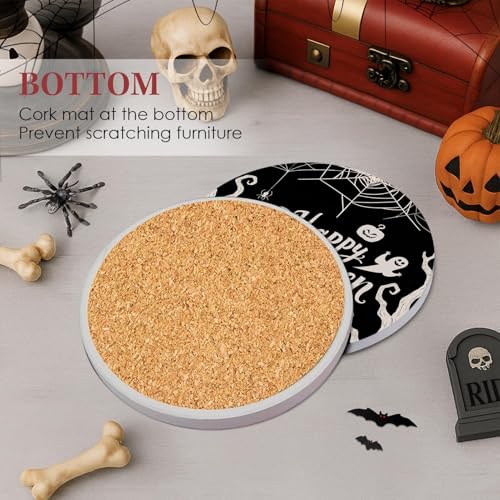 Happy Halloween Coasters for Drinks (6 Count)