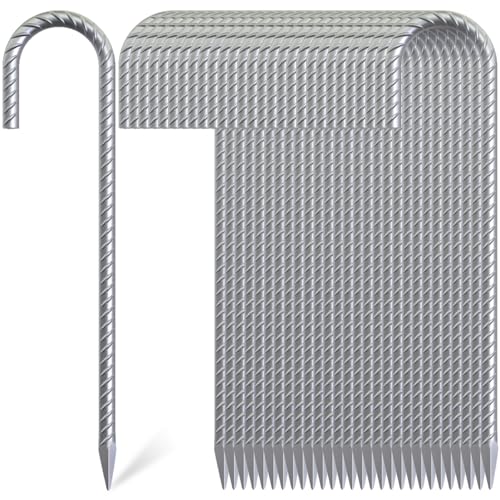 12 Inch J Hook Rebar Stakes 55 Pcs (55 Count)