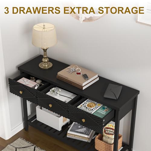 47" Console Table with 3 Drawers