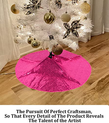 48Inch Sequin Tree Skirt Christmas Skirts for Xmas Hawaii Rustic Cartoon Elegant Halloween Trees