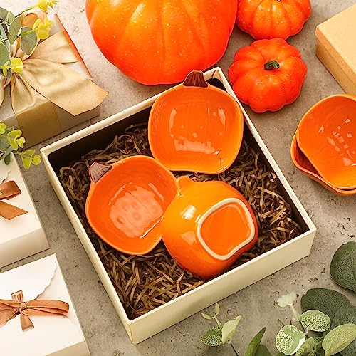 Fall Pumpkin Ramekins 6 oz Oven Safe Ceramic Bowls (24 Count)