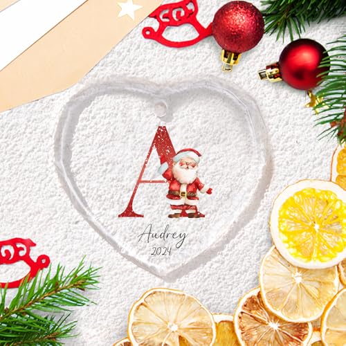 Personalized Christmas Ornaments with Initial Name