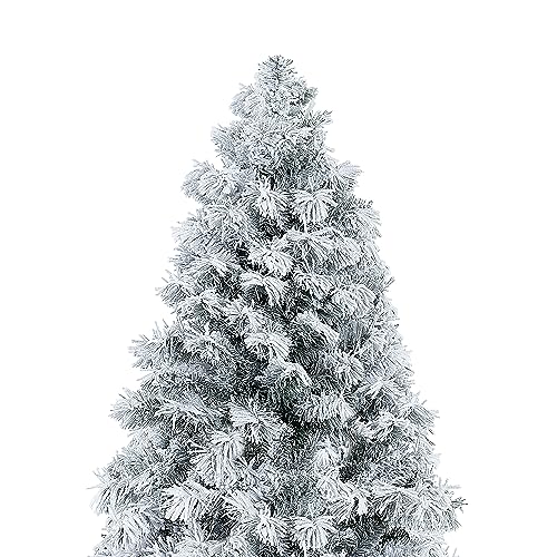 Skylar 7.5ft Snow Flocked Christmas Tree Prelit with 892 Branch Tips