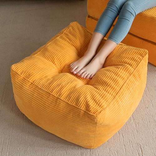 Square Stuffed Pouf Ottoman