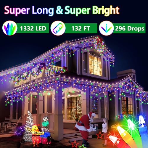 132FT 1332 LED Outdoor Christmas Lights