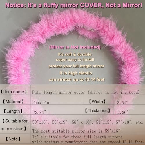 Fluffy Mirror Cover