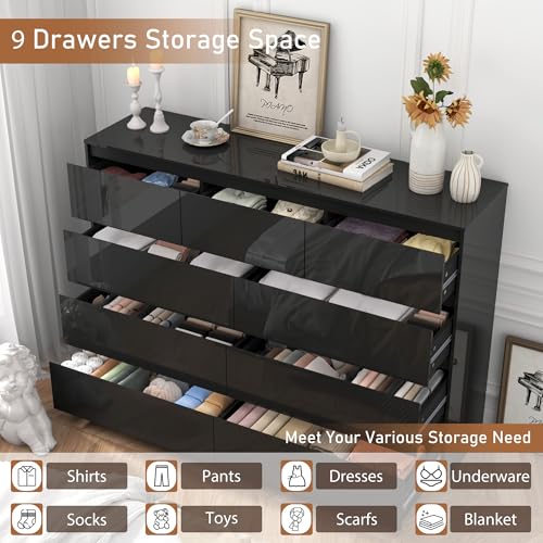 Black Malm Dresser for Bedroom