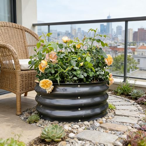 GARDMAX 2 Pack 2x2x1FT Galvanized Round Raised Garden Bed Kit