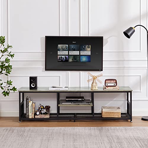 TV Stand for Televisions up to 80 Inch 70" Entertainment Center with Open Storage Shelves for Living Room