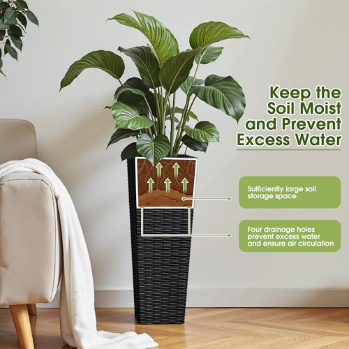 Resin 23.6'' Tall Planters