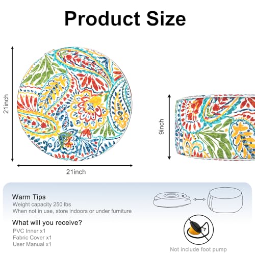 Inflatable Ottoman Stool D21 xH9 for Outdoor