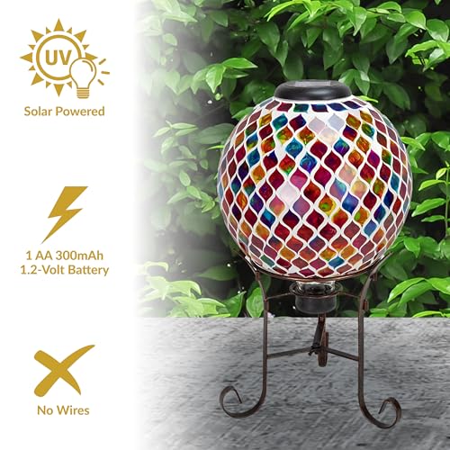 Sunnydaze Solar Gazing Ball for Garden (2 Count)