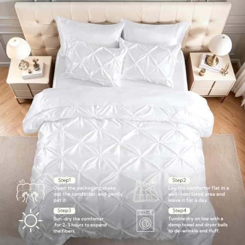 Satin Twin XL Comforter Set White