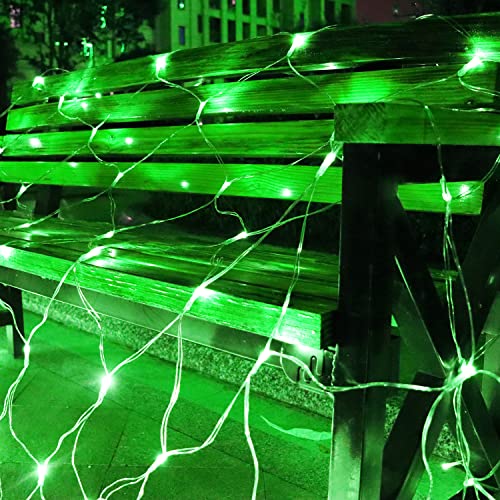 Solar Net Lights Outdoor Mesh Lights Green