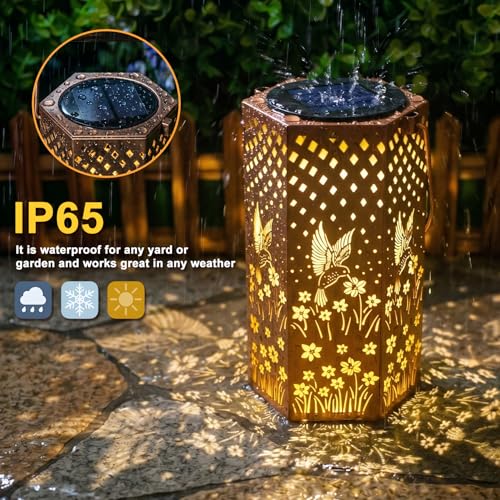 Birthday Gifts for Women Solar Lanterns Outdoor Waterproof