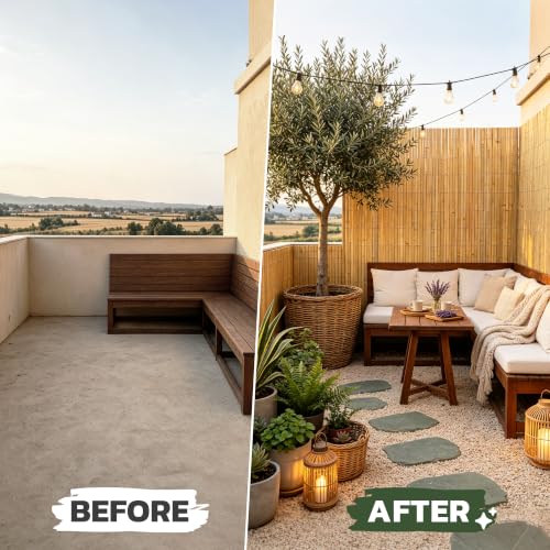 Natural Bamboo Slat Screening (7379 sq inch)