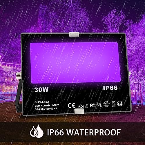 Black Light 30W LED Blacklight Flood Light Outdoor for Glow Party