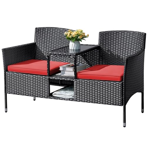 Outdoor Furniture Patio Loveseat Wicker 2