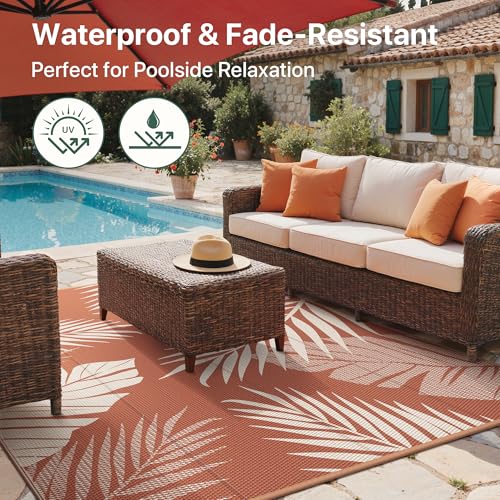 Outdoor Rug Waterproof Plastic Rugs for Patio (80 Sq Ft)