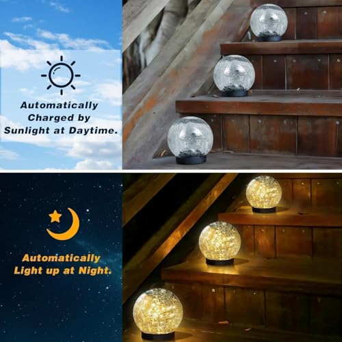 6 Pack 3.9" Solar Garden Lights Outdoor Waterproof (6 Count)