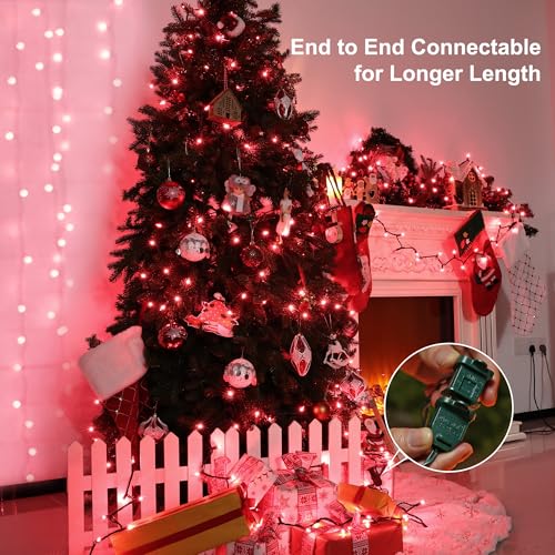 Pink Christmas Lights (300 Count)