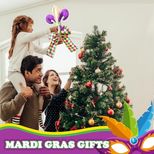 11.8" Mardi Gras Tree Topper Mardi Gras Fleur