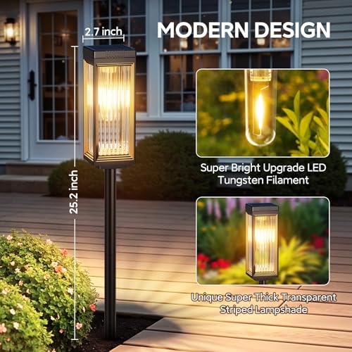 Solar Pathway Lights Outdoor (8 Count)