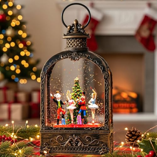 Nutcracker Christmas Snow Globes Lantern Christmas Snow Globe with Music Dance Soldier Nutcracker Scene