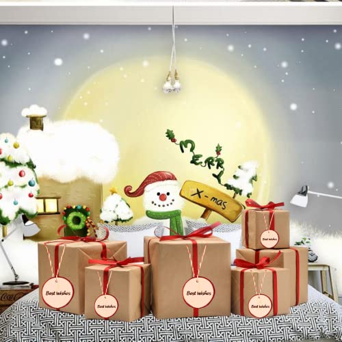 Natural Wood Slices TICIOSH Craft Unfinished Wood kit Predrilled with Hole Wooden Circles for DIY Crafts Wedding Decorations Christmas Ornaments Arts Wood Slices (50 Count)