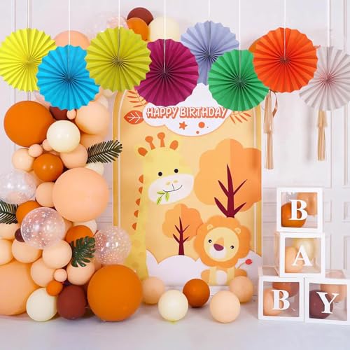 Yellow Birthday Party Decorations Sunshine Yellow Hanging Paper Fans 12inch