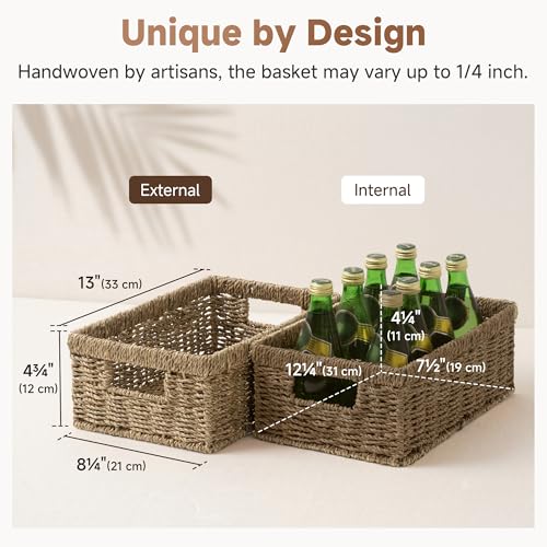 Wicker Baskets for Organizing (2 Count)