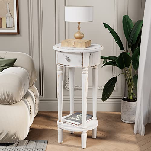Tall End Table with Drawer Sets of 2