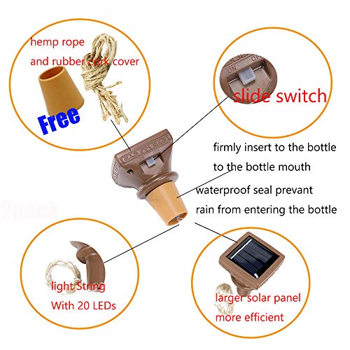 Upgraded 12 Pack Solar Wine Bottle Lights (12 Count)